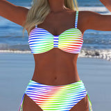 Anete - Prugasti Letnji Bikini