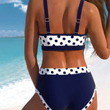 Liesbeth - Bikini sa visokim strukom i tačkicama sa pahuljastim dizajnom