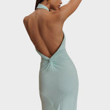 Milica - Slinky Halter Maxi Haljina