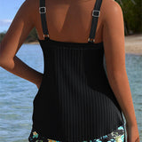 Laluna® | Tankini Prugasti sa Dvodelnim Plažnim Gaćicama