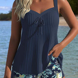 Laluna® | Tankini Prugasti sa Dvodelnim Plažnim Gaćicama