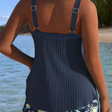Laluna® | Tankini Prugasti sa Dvodelnim Plažnim Gaćicama
