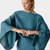 Filipa - Kimono Haljina od Lina i Pamuka sa Pojasom