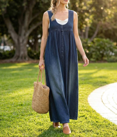 Karen™ | Maxi haljina od vintage opranog denima