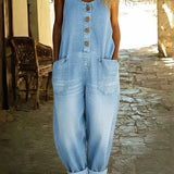 Ruth™ | Vintage pranje denim kombinezon